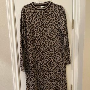 H&M Leopard Sweater Dress